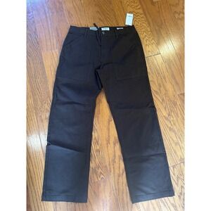 Goodfellow & Co Mens Relaxed Fit Utility Pants Brown 33x32 NWT Stretch Straight